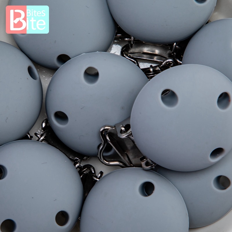 Bite Bites 4pcs Baby Pacifier Clip Three Holes Leopard Marble Round Silicone Holder Clip Infant Nipple Clasps Baby Product